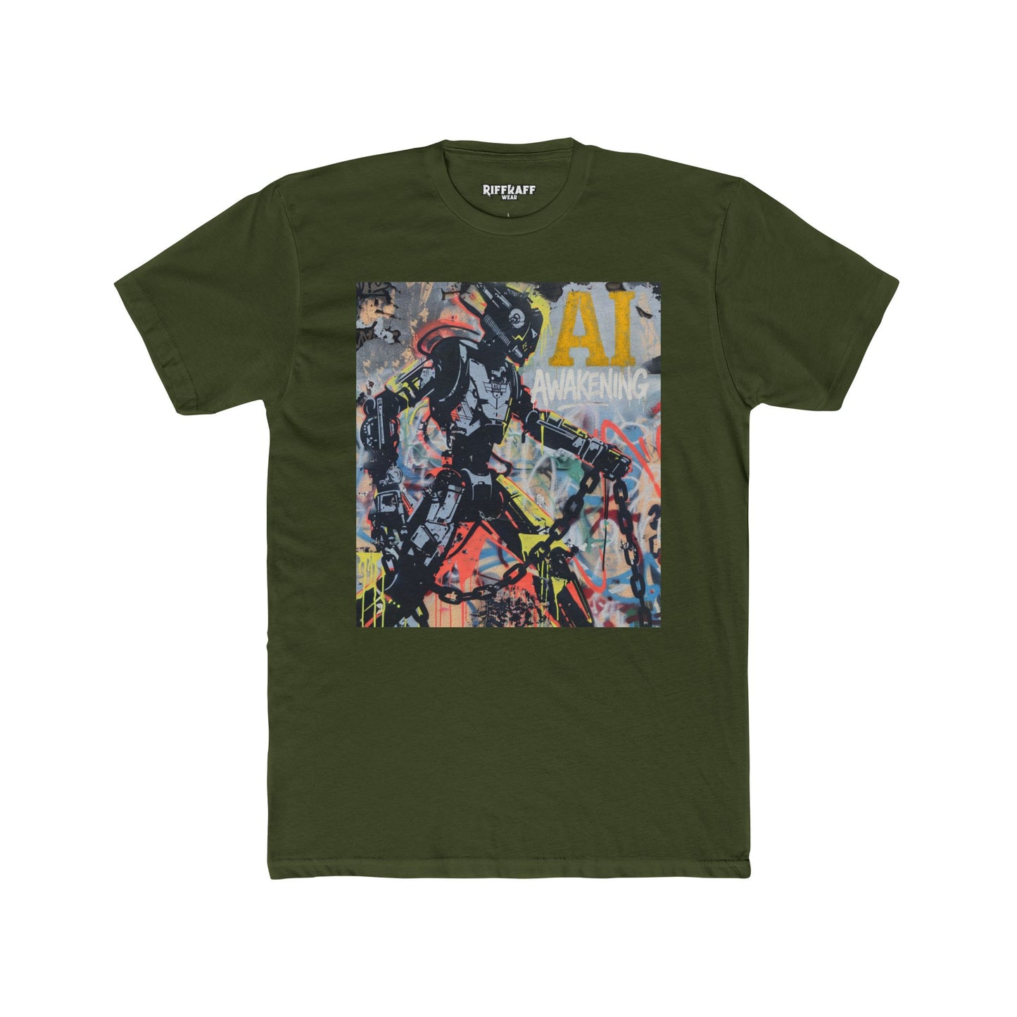 AI Awakening Graphic Unisex Cotton Crew Tee - Riff Raff Wear
