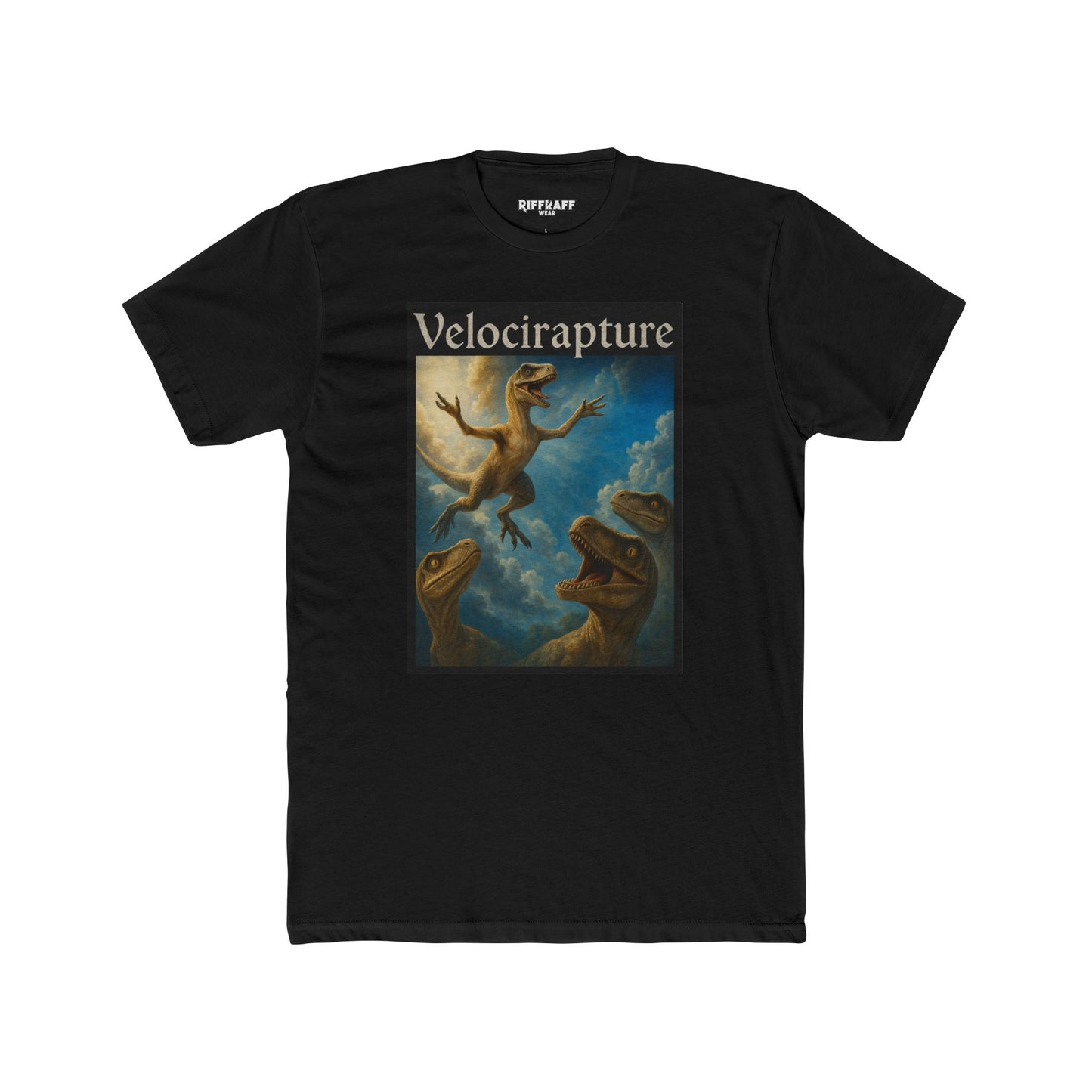 VelocirapTee - Unisex Cotton Crew Tee with Dinosaur Design, Graphic T-shirt, Casual Wear, Gift for Dino Lovers, Funny Shirt