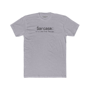 Sarcasm Is Therapy Unisex Cotton Crew Tee - Casual Humor T-Shirt - Riff Raff Wear