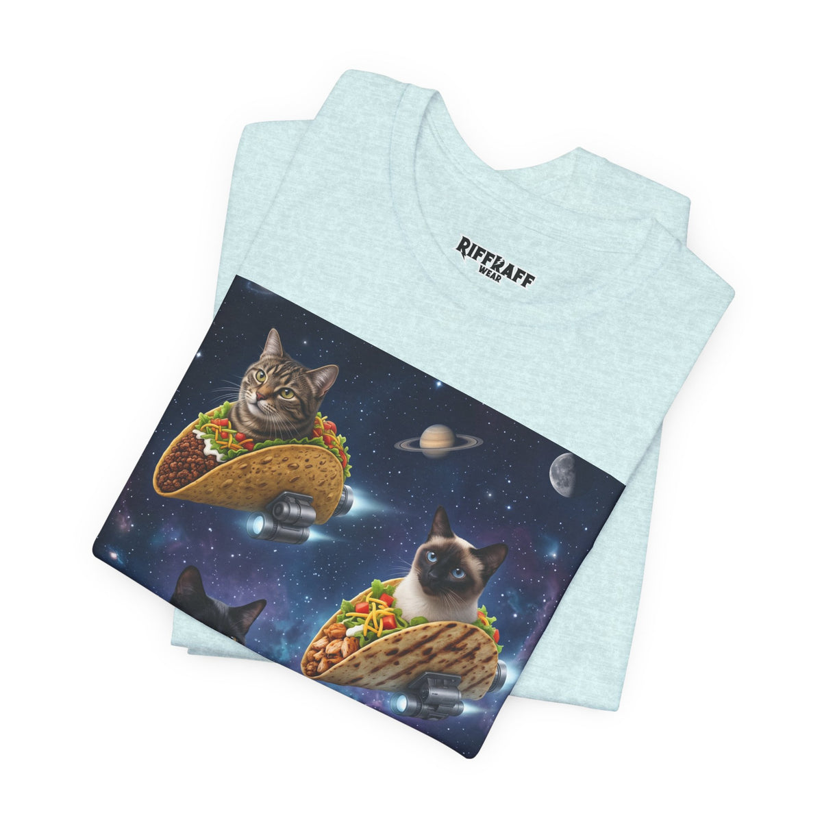 Cat Taco Space Tee  Funny Cosmic Cats in Tacos T-Shirt