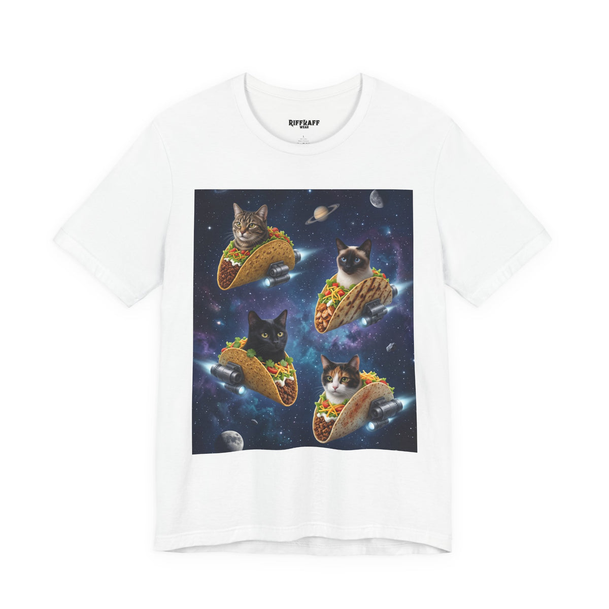 Cat Taco Space Tee  Funny Cosmic Cats in Tacos T-Shirt
