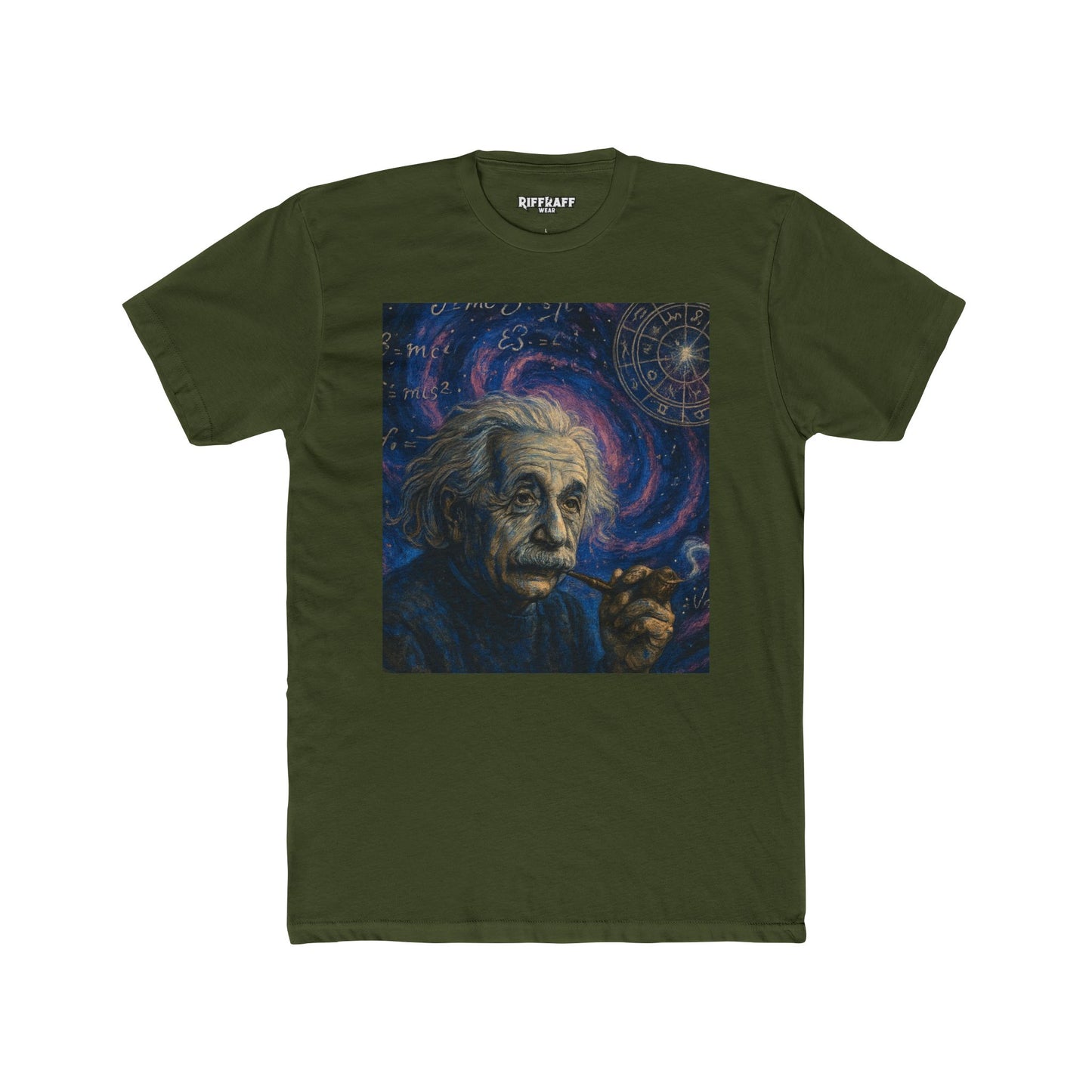 Einstein Cosmic Crew Tee - Unisex Cotton T-Shirt for Science Lovers - Riff Raff Wear