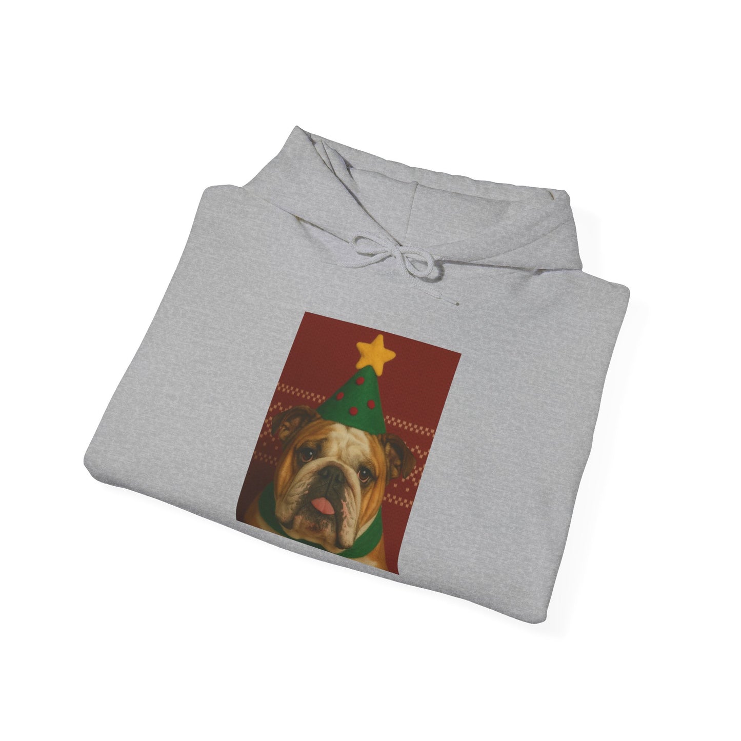 Christmas Bulldog Hoodie, Unisex Sweatshirt, Cozy Holiday Gift, Dog Lover Apparel, Festive Sweater For Winter Celebrations - Riff Raff Wear