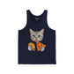 Funny Cat Pizza & Taco Unisex Jersey Tank Top - Riff Raff Wear