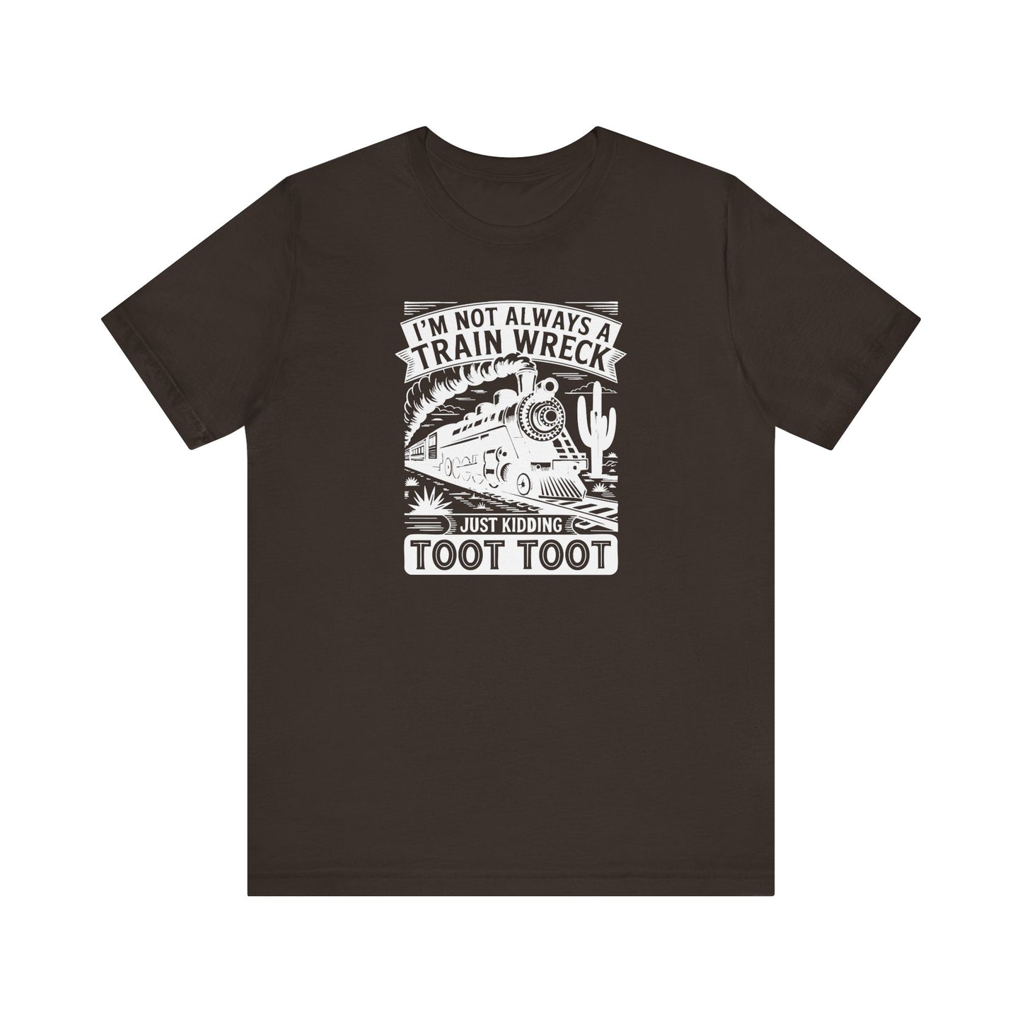 Funny Train Wreck Unisex Tee, Humorous Gift, Casual Wear, Graphic Tee, Birthday Gift, Train Lover Shirt - Riff Raff Wear