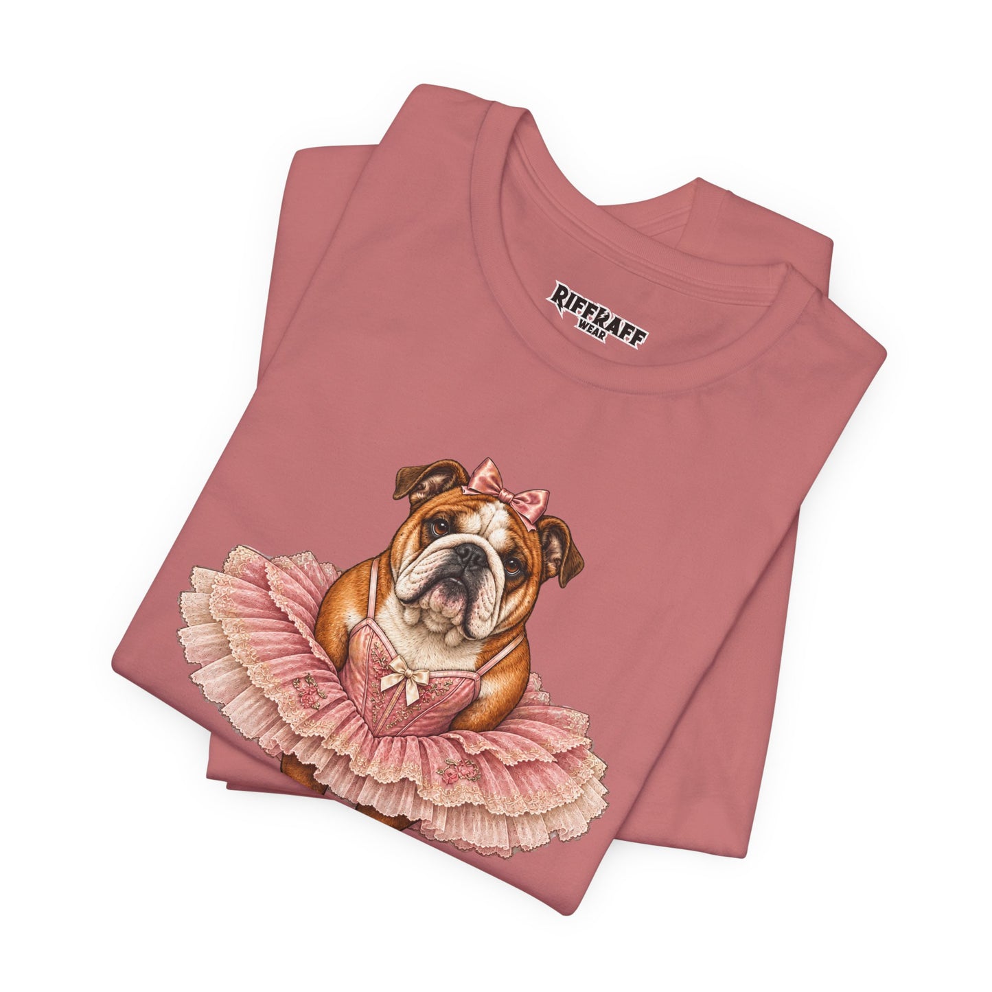 Bulldog Ballerina T-Shirt 'Torta' Cute Dog Graphic Tee