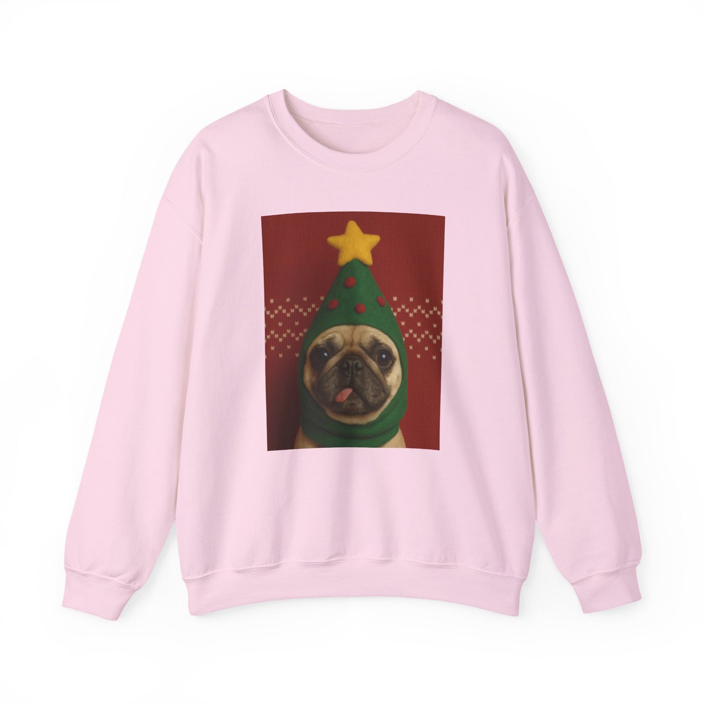 Christmas Pug Sweatshirt, Unisex Crewneck, Cute Holiday Sweater, Dog Lover Gift, Cozy Winter Wear, Fun Christmas Apparel - Riff Raff Wear