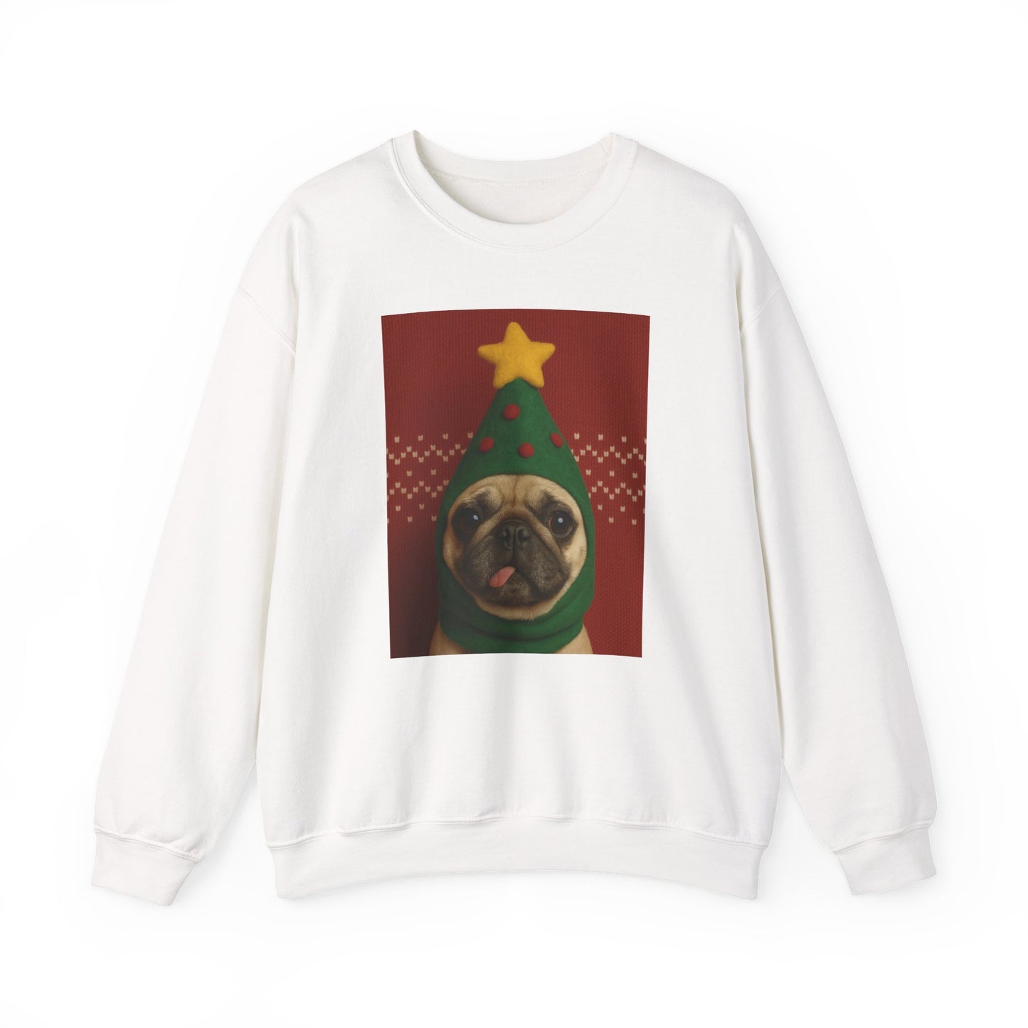 Christmas Pug Sweatshirt, Unisex Crewneck, Cute Holiday Sweater, Dog Lover Gift, Cozy Winter Wear, Fun Christmas Apparel - Riff Raff Wear