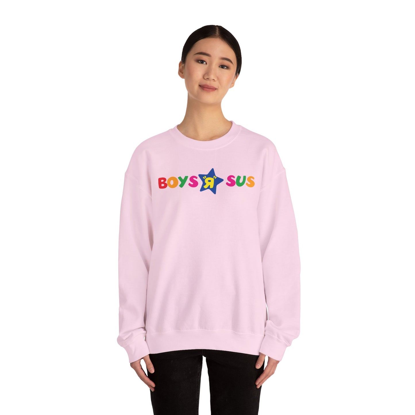 Parody Logo Series - Boys R Sus Unisex Heavy Blend Crewneck Sweatshirt - Fun and Comfortable - Riff Raff Wear