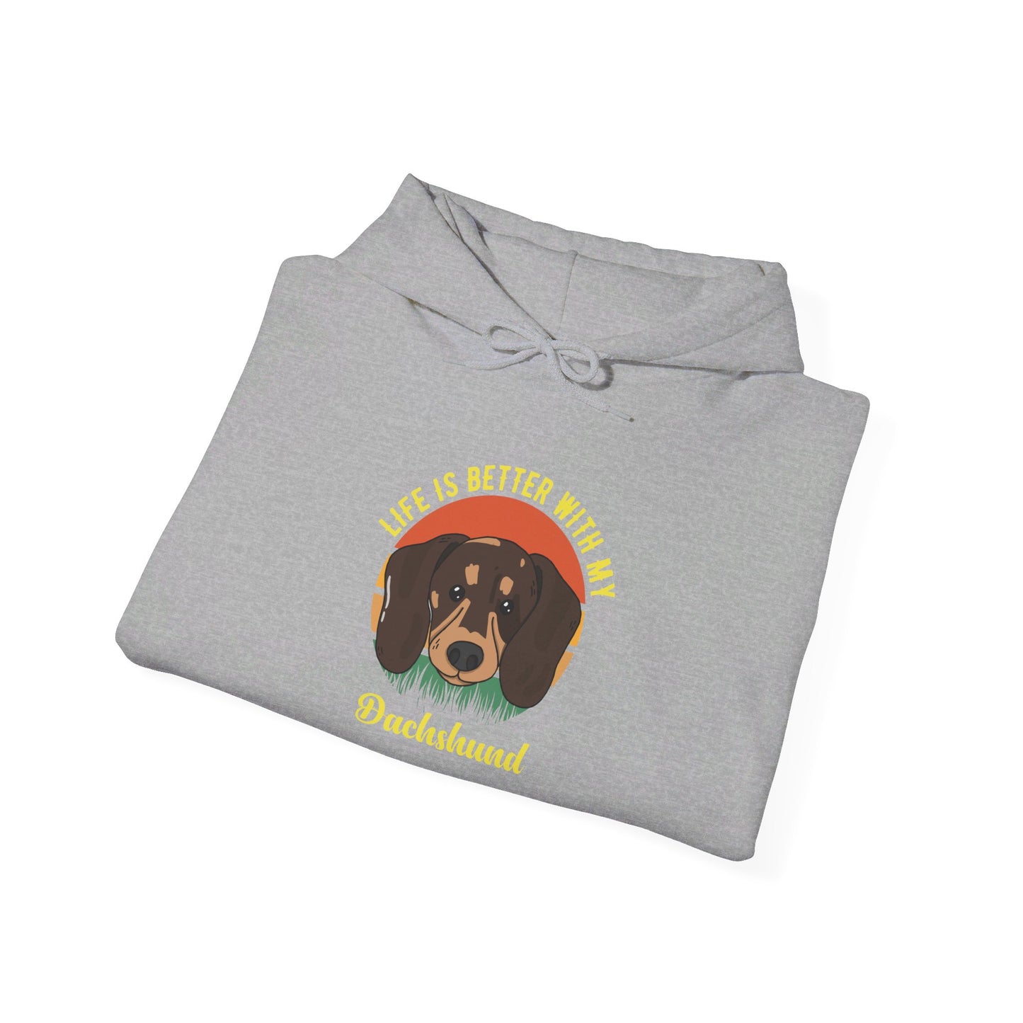 PetNique Life Is Better With A Dachshund Unisex Heavy Blend™ Hooded Sweatshirt