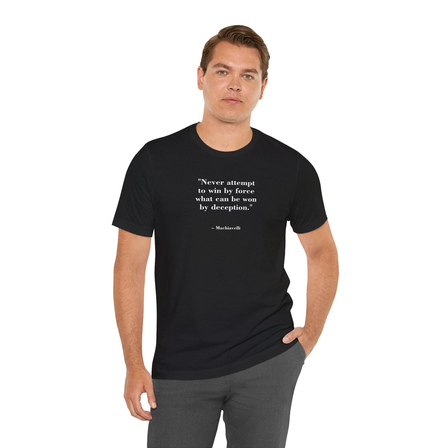 T-Shirt - MindForge Someone Never Attempt to Win by Force Quote - Riff Raff Wear