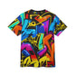 Graffiti Unisex Cut & Sew Tee (AOP) - Riff Raff Wear
