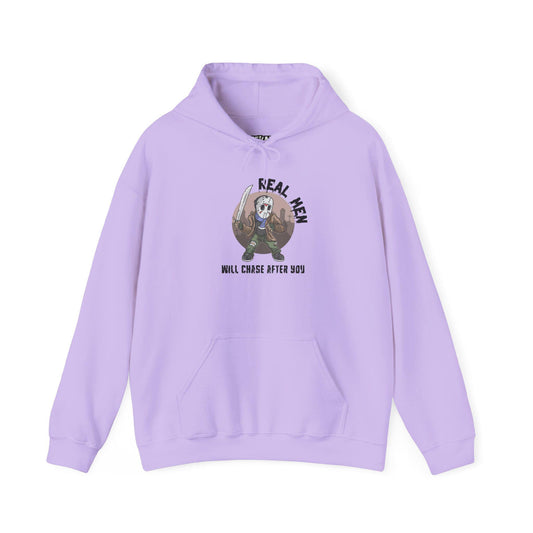 Riff Raff Wear Graphic Real Men Will Chase after you Unisex Heavy Blend Hooded Sweatshirt